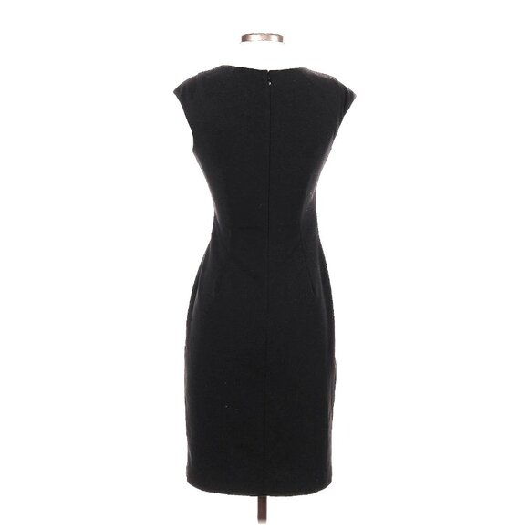 NEW Timeless Classic Black Ruched Sheath Dress Size 12 All-Season Career Office - Picture 3 of 8